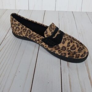 NEW Cole Haan Leopard Print Pinch Loafers 5